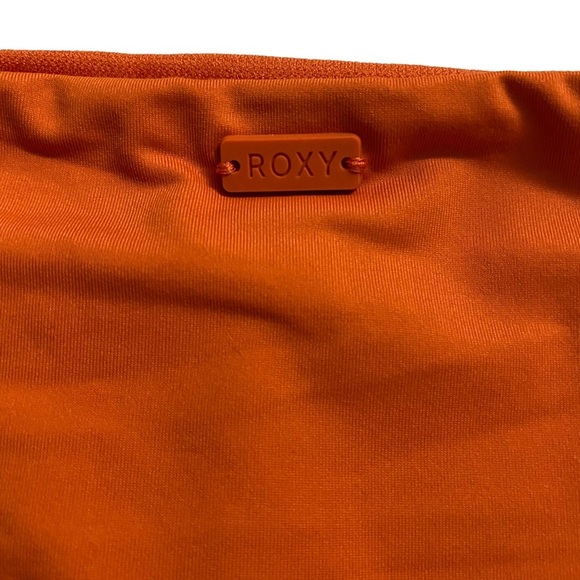 Roxy Wavy Soul Bikini Swim Bottoms Low Rise Soft Stretchy Orange Rust Small - Picture 12 of 16